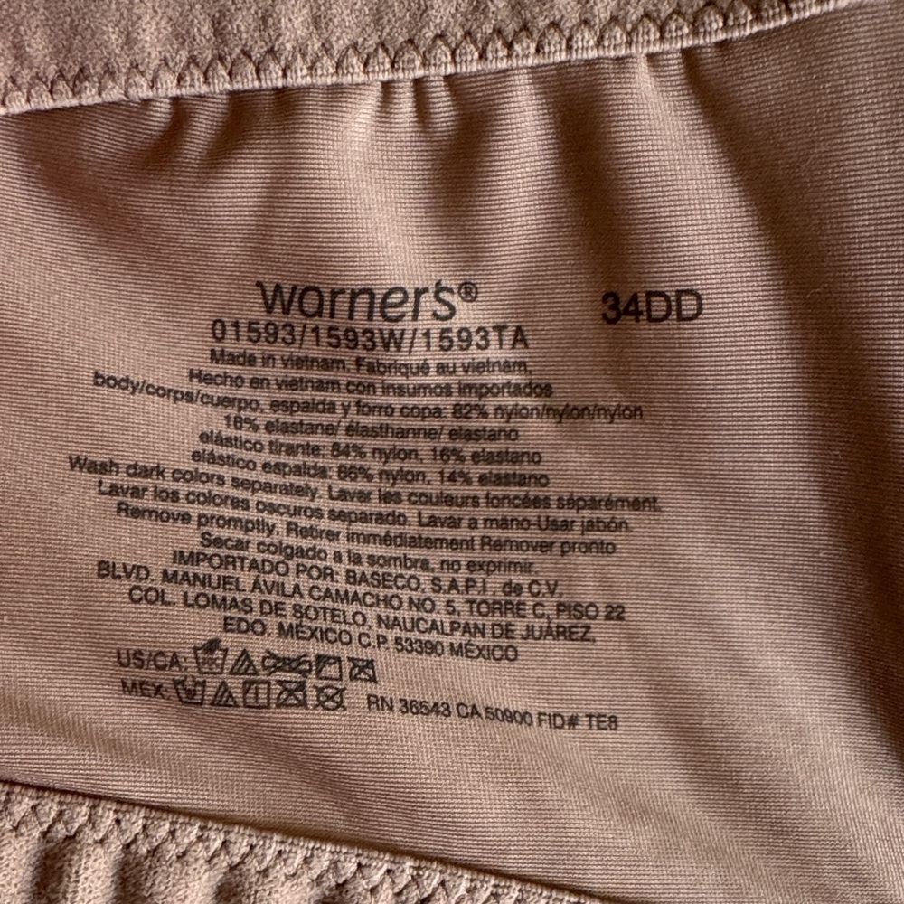 Warner's Smooth T-Shirt Bra - Taupe/Nude - Picture 3 of 3